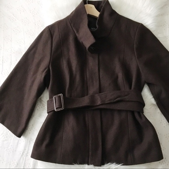 Brown Fitted Jacket W/ Belt - Picture 2 of 8